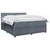 vidaXL Postelja boxspring z vzmetnico Temno siva 180 x 200 cm Žamet