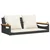 Klupa za ljuljanje s jastucima crna 109x62x40 cm od poliratana