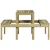 Stol za piknik 110 x 134 x 75 cm od impregnirane borovine