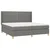 Vidaxl Box spring postelja z vzmetnico temno siva 200x200 cm blago