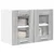 vidaXL Viseča omarica s polico Riga 2 pcs Siva Sonoma 60 x 31 x 40 cm