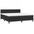 Krevet box spring s madracem LED crni 180x200cm od umjetne kože