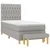 Vidaxl Box spring postelja z vzmetnico svetlo siv 100x200 cm blago