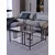 Hanah Home Bakü klub sto 75 × 45 × 75 cm, crna / providno staklo
