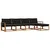 Set vanjskih sofa 5 kom. Prirodna i crna