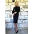 Trend Alacati Stili Ženska haljina ALC-X10936, Midi, Crna