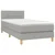 Vidaxl Box spring postelja z vzmetnico svetlo siva 90x200 cm blago