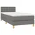 Vidaxl Box spring postelja z vzmetnico temno siva 90x200 cm blago