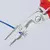 KNIPEX Klešta za električne instalacije VDE hromirana 200 mm 13 86 200 crvena