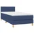 Vidaxl Box spring postelja z vzmetnico modra 100x200 cm blago