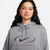 Nike W NSW FLC OS PO HDY SWSH, ženski pulover, siva FN7698