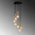 Opviq Tempo 6032 Visilica, E27, 7x40W, IP20, Crna