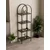 Hanah Home Idil polica za knjige 47 × 158 × 30 cm, crna / dimljeno staklo