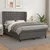 Vidaxl Box spring postelja z vzmetnico siva 140x190 cm umetno usnje