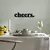 Wallity Zidna dekoracija Cheers, 70x16 cm, Crna