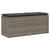 Vrtna klupa s jastukom siva 110x40x44 cm poliratan