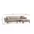 Atelier del Sofa Ugaona garnitura Hamlet 95x77x270cm Svetlobraon