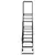 Stalak za cvijeće s kotačima 94,5 x 25 x 92,5 cm crni metalni