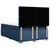 Vidaxl Box spring postelja z vzmetnico modra 140x190 cm blago