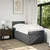 Vidaxl Box spring postelja z vzmetnico temno siva 100x200 cm blago