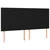 Uzglavlje Crno 180x5x118/128 cm Tkanina