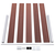 vidaXL Vrtna ograja WPC 353x106 cm rjava