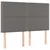 LED uzglavlje sivo 144x5x118/128 cm od umjetne kože