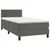 Krevet box spring s madracem LED tamnosivi 90x200 cm baršun