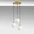 Opviq Luster Orbital-20-14047, 45x45x120cm, IP20, Belo-zlatne boje