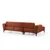 Atelier del Sofa Ugaona garnitura Hamlet 95x77x140cm Bronzana