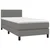 Vidaxl Box spring postelja z vzmetnico LED temno siva 90x190 cm blago