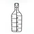 Hanah Home dekorativni metalni stalak za vino Vin Hld-3011, crni