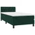 shumee Box spring postelja z vzmetnico LED tem. zelena 100x200cm žamet