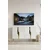 Hanah Home komoda Evva 120, 120 cm, bela / zlatna