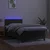 Vidaxl Box spring postelja z vzmetnico LED temno siva 100x200 cm žamet