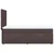 Vidaxl Box spring postelja z vzmetnico temno rjav 90x190 cm blago