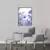 Canvas Slika na platnu Plavi cvetovi, Sa ramom, 60 x 80 cm, Crni