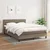 Vidaxl Box spring postelja z vzmetnico taupe 140x190 cm blago