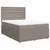 vidaXL Box spring postelja z vzmetnico taupe 140x190 cm blago