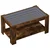 Stolić za kavu LED boja hrasta 93x53x45 cm konstruirano drvo