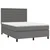 Vidaxl Box spring postelja z vzmetnico siv 140x200 cm umetno usnje