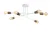 Opviq Luster Fleur-1503, 27cm, 66x66 cm, 6xE27, 40W, Beli