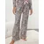 Trendyol Multicolored Leopard Patterned Ribbon/Bow Tie Knitted Pajama Set