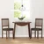 Vidaxl Jedilni stoli z blazinami 2 kosa Brown Solid Wood Rubber
