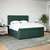 Vidaxl Box spring postelja z vzmetnico temno zelena 180x200 cm žamet