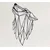 WallXpert metalni zidni ukras 5065, geometrijski vuk koji zavija, 55 x 90 cm, crni
