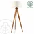 Podna lampa AIDA 1xE27/15W/230V hrast/krem