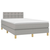 Krevet box spring s madracem LED svjetlosivi 120x200 cm tkanina