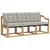 Set vanjskih sofa s jastukom 3 pcs Bijela i svjetlosiva