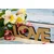Slika z lesenim napisom Love - 150x100